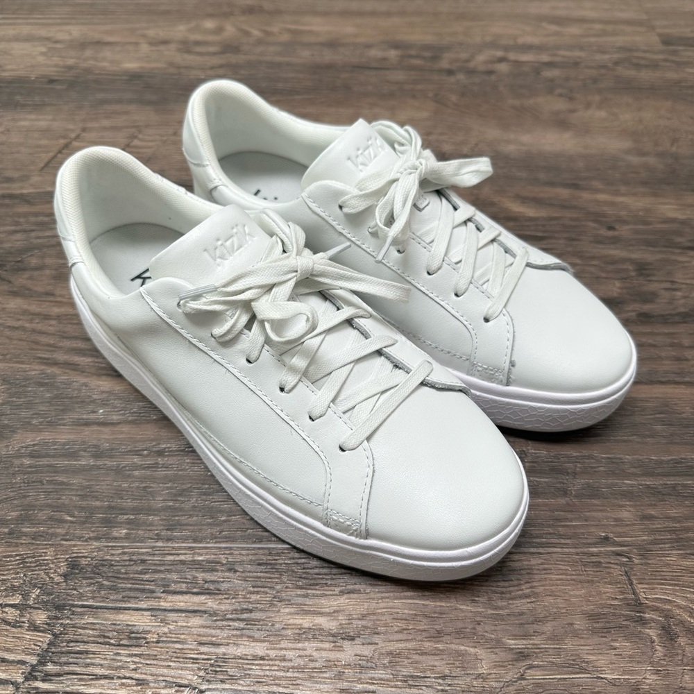 Kizik Wide White Slip-On Shoes